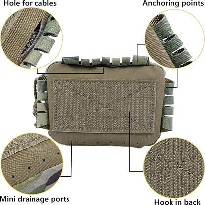 Tactical NVG Battery Pouch Helmet Mounted, Counter Weight Pouch GP Balance Retention for Fast MK1 PJ Airsoft Helmet