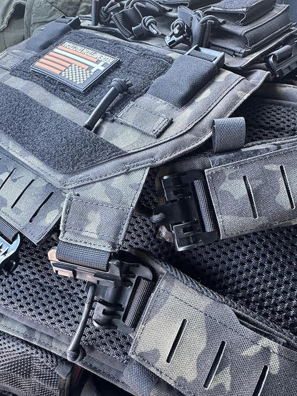 Redemption Crusader 2.0 Molle Quick Release Buckles Airsoft Vest With Adjustable Size Sides And Triple Pouch
