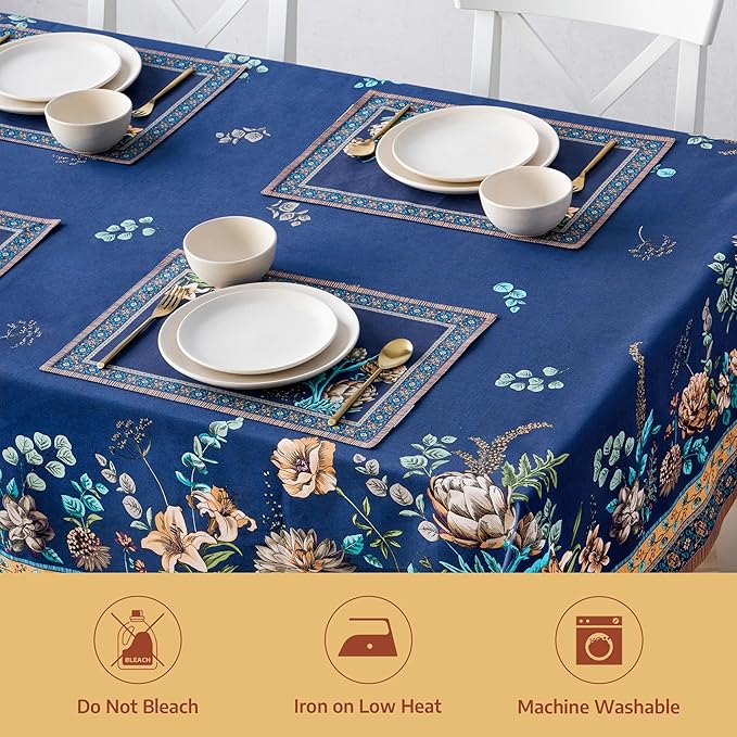 Maison d' Hermine Premium Table Cloth Square Table 100% Combed Cotton 70 x 70 Inches Tablecloth Reusable Decorative for Dining Room, Farmhouse, Home, Party, Festive & Wedding - Artichoke