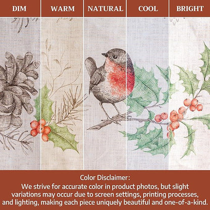 Maison d' Hermine Table Cloth Rectangle Table 100% Cotton 70 x 108 Inches Fall Tablecloth Reusable Everyday Use for Thanksgiving Christmas Decorations Dining Farmhouse Party (Christmas Dew)