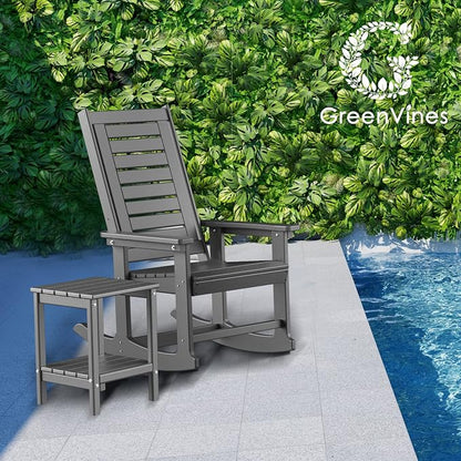 GREENVINES Oversized Outdoor Rocking Chairs Set of 4, HDPE Rocker - Image 2