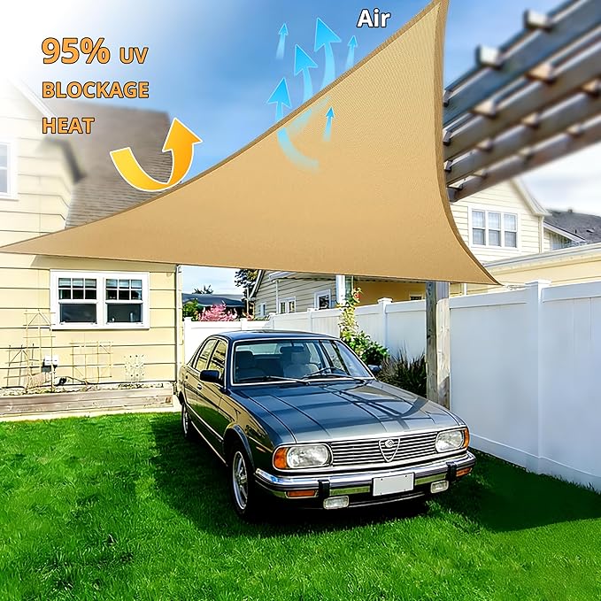 12' x 12' x 12' Triangle Sun Shade Sail - Image 6