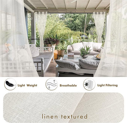 Semi Voile Sheer Outdoor Curtains - Image 3