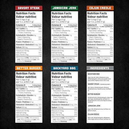 Spice Rack Co BBQ Seasonings And Rubs - Smoking & Grilling Spices and Seasonings Sets, BBQ Accessories & Smoker Accessories Gifts For Men, Unique Grilling Gifts For Men Who Have Everything (5pk)