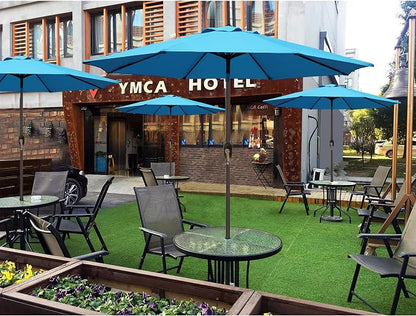 9' Outdoor Patio Umbrella, Outdoor Table Umbrella, Yard Umbrella, Market - Image 6