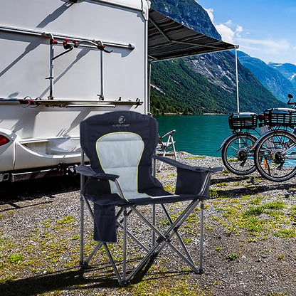 LET'S CAMP Folding Camping Chair Oversized Heavy Duty Padded Outdoor Chair | - Image 2