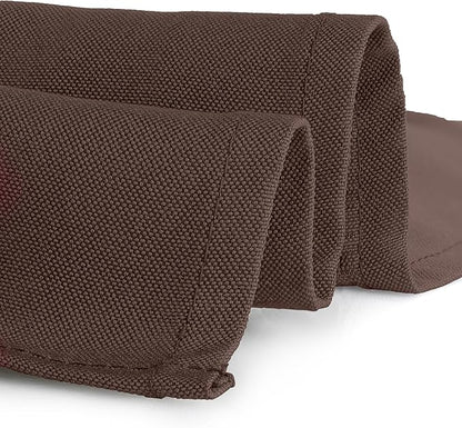 Gee Di Moda Rectangle Tablecloth - 60 x 84 Inch Chocolate Table Cloth for 5 Foot Rectangle Tables - Heavy Duty Washable Fabric - for Holiday Party, Dinner, Weddings, Baby Shower & Events