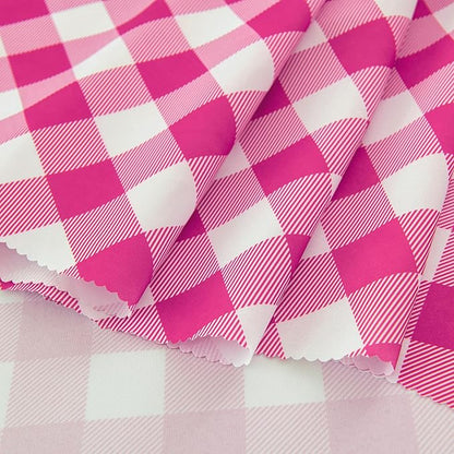 Waterproof Plaid Tablecloth Fabric - Round 108 Inch Classic Gingham Checker Table Cloth for Indoor/Outdoor Use - Buffalo Table Cover for Picnics, BBQs, and Parties