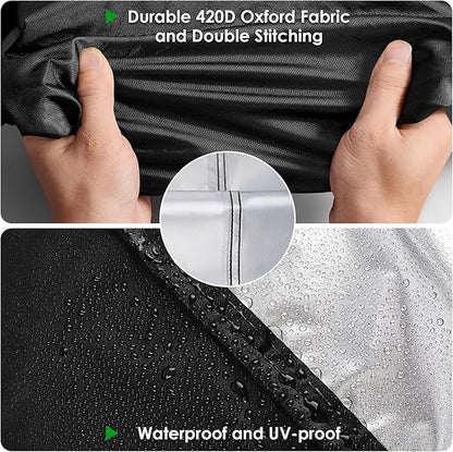 Outdoor Table Cover for Outdoor Bar Buffet Table, 48inch Patio Table Cover Waterproof for Bar Height Patio Furniture,Grill Cart-48"L x 16"W x 30"H