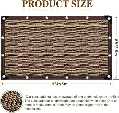 Coffee Shade Cloth 80%, Mesh Tarp - Image 2
