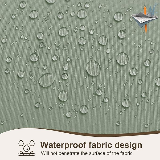 Outdoor Patio Curtains Waterproof with Rod Pocket 6 Pcs 54x84 Inch- Protect Privacy & Weatherproof Balcony Outdoor Curtains for Apartments,Porch, Pergola, Sliding Glass Door, Sage Green