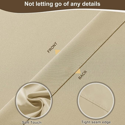 HolidayIdeas Outdoor Patio Curtains Waterproof with Rod Pocket 4 Pcs 54x84 Inch- Protect Privacy & Weatherproof Balcony Outdoor Curtains for Apartments,Porch, Gazebo, Sliding Glass Door, Cream