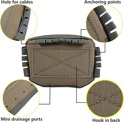Tactical NVG Battery Pouch Helmet Mounted, Counter Weight Pouch GP Balance Retention for Fast MK1 PJ Airsoft Helmet