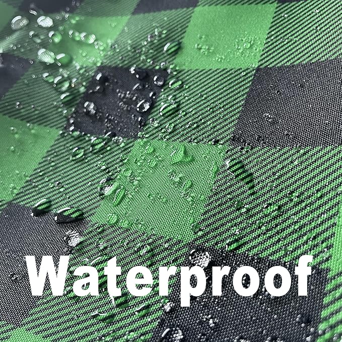 Gingham Plaid Tablecloth - Rectangular 58x102 Inch Water Resistant St Patricks Table Cloth for Indoor/Outdoor Use - Seasonal Irish Christmas Table Cover for Kitchen, Picnics, and Parties