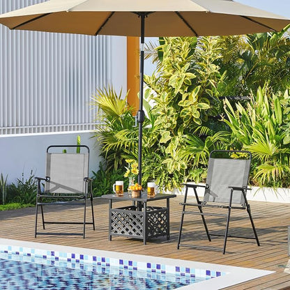 Yaheetech Outdoor Patio Chairs Set of 2, Folding Camping Chair, no assembly - Image 5
