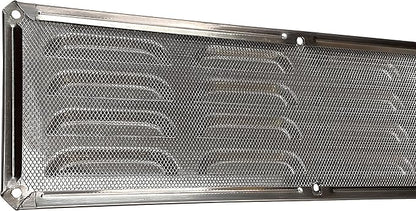 Stainless Steel BBQ Grill Air Vent with Screen - Outdoor Kitchen - Fire Pit or Smoker Shed Venting Cover 15" by 4-1/2"