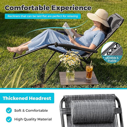 Homall Zero Gravity Chair Patio Folding Lawn Lounge Reclining Chair | - Image 4