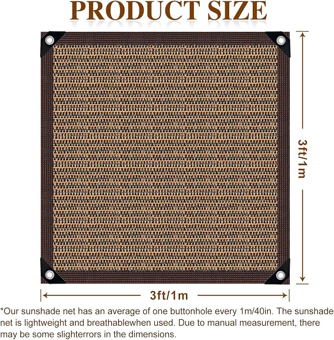 80% Garden Shade Cloth Sun Shade Fabric – UV Resistant Durable Sunblock Netting - Image 2