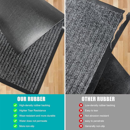 Azadx 3'x4' Front Door Mat Heavy Duty Indoor Outdoor Door Mat Non-Slip Backing Doormat for Entryway Stain and Fade Resistant Commercial Floor Mats Entry Mat Low Profile Welcome Door Mats
