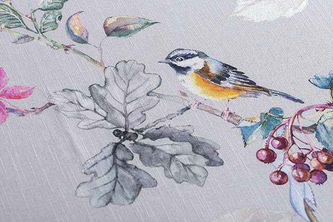 Maison d' Hermine Table Cloth Square Table 100% Cotton 54 x 54 Inches Fall Tablecloth Reusable Everyday Use for Thanksgiving Christmas Decorations Dining Farmhouse Party (Equinoxe - Grey)