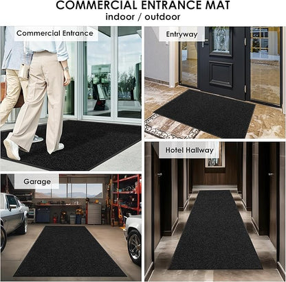 4′ x 50′ Front Door Mat Indoor Outdoor Entrance, Commercial Floor Mat Heavy Duty Dirt Trapper Entryway Doormat, Custom Size Non Slip Rubber Backing Welcome mat, Door Mat for High Traffic Area