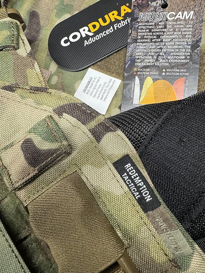 Redemption Crusader 2.0 Molle Quick Release Buckles Airsoft Vest With Adjustable Size Sides And Triple Pouch