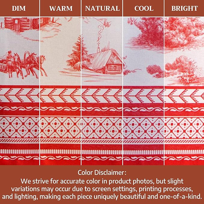 Maison d' Hermine Table Cloth Rectangle Table 100% Cotton 70 x 120 Inches Fall Tablecloth Reusable Everyday Use for Thanksgiving Christmas Decorations Dining Farmhouse Party (Winter Jouy)