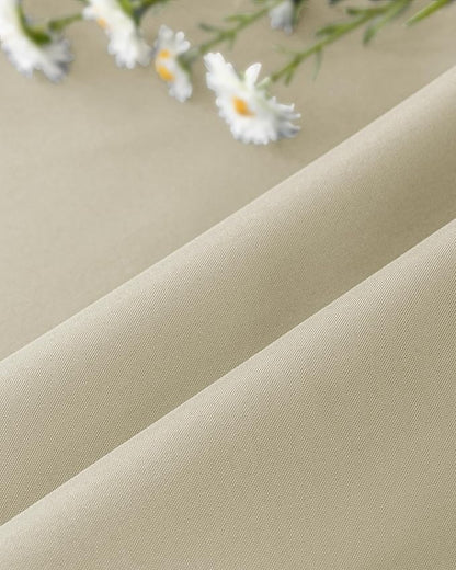 Windproof Outdoor Curtains for Patio Waterproof 4 Pcs 110x120 In Cream | - Image 8