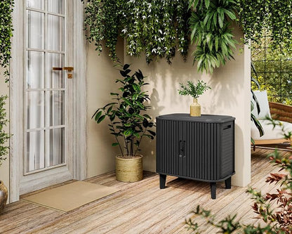 Keter Velo 30 Gallon Outdoor Storage Cabinet, Weather‑Resistant Resin Deck Boxes - Image 3