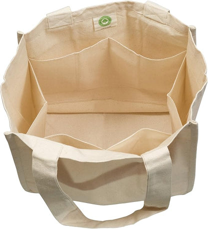 Best Cloth Tote Shopping Bags Heavy Duty & Premium - Reusable Canvas Shopping Bags for Groceries - Washable & Eco-friendly Cloth Beach Bags with Handles - Perfect Picnic Tote Bags (2 Bags)