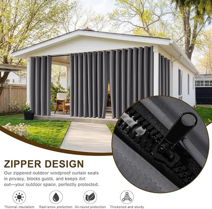 RYB HOME Fade-Resistant Outdoor Curtains - Image 2