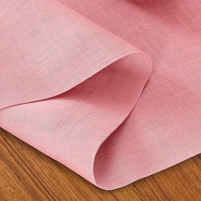 D'Moksha Homes Linen Dusty Pink Table Runner 72 Inches Long - 100% Pure Linen 14 x 72 Inch Table Runner for Dining, Valentines, Holiday - Machine Washable