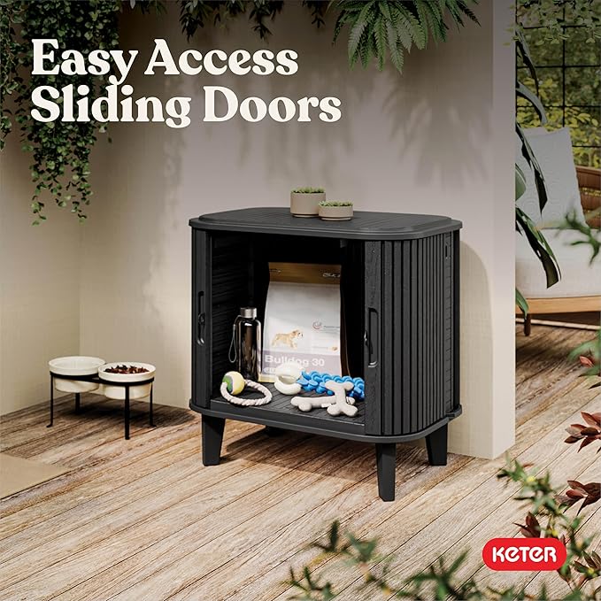 Keter Velo 30 Gallon Outdoor Storage Cabinet, Weather-Resistant Resin Deck Box - Image 5