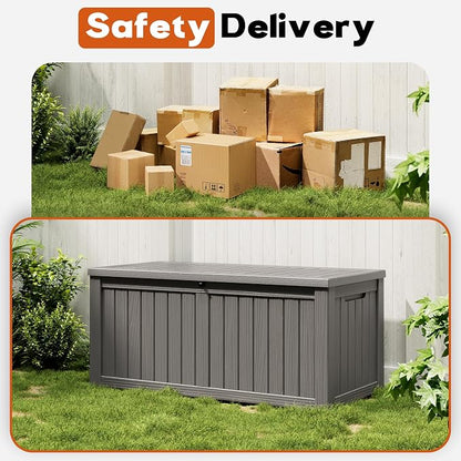 Outdoor Deck Storage Box, Resin Deck Boxes Indoor and outdoor, Waterproof - Image 4