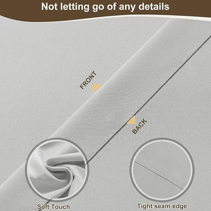 Outdoor Patio Curtains Waterproof with Rod Pocket 4 Pcs 54x84 Inch- Protect Privacy & Weatherproof Balcony Outdoor Curtains for Apartments, Gazebo, Pergola, Sliding Glass Door, Silver Grey