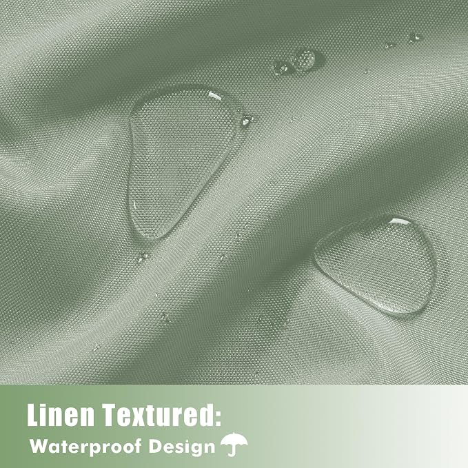 Outdoor Curtains for Patio Waterproof 6 Pcs 54x84 Inch Sage Green | Outsides - Image 2