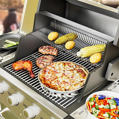 7637 Stainless Steel Cooking Grates for Weber Spirit I & II 200 Series Spirit E210 Spirit E220 Spirit S210, Spirit S220 with Front Control, 17.5 inch Grill Grates for Weber 7637 Gas Grills