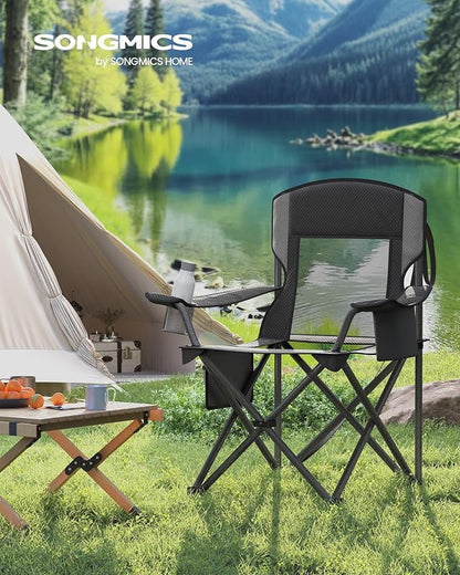 SONGMICS Camping Chair, Folding Oversized Chair, Comfortable and Heavy-Duty - Image 2