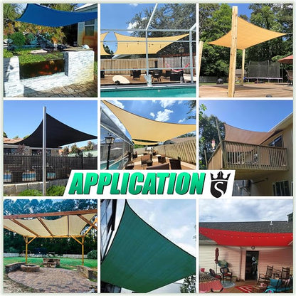 Royal Shade 10' x 13' Turquoise Rectangle Square Sun Shade Sail Order to Make - Image 4