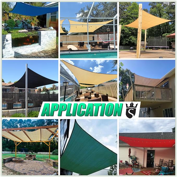 Royal Shade 7' x 12' Brown Rectangle Square Sun Shade Sail Order to Make - Image 4