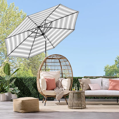 Best Choice Products 10ft Solar Polyester LED Lighted Patio Umbrella w/Tilt - Image 2