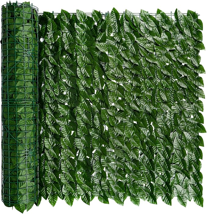 iCover Artificial Ivy Privacy Screen for Fence, 39x157in Strengthened Joint Prevent Leaves Falling Off, Faux Hedge Panels Greenery Vines, Decorative Fences for Outdoor, Garden