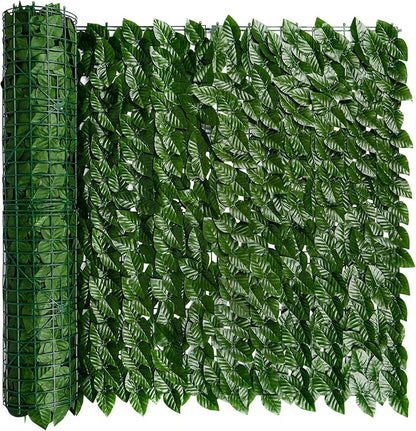 iCover Artificial Ivy Privacy Screen for Fence, 39x157in Strengthened Joint Prevent Leaves Falling Off, Faux Hedge Panels Greenery Vines, Decorative Fences for Outdoor, Garden
