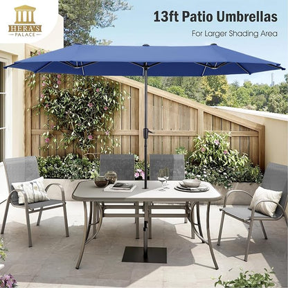 HERA'S PALACE 13 ft Large Patio Umbrella, Double-Sided Twin, Outdoor Market - Image 5