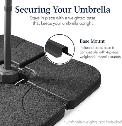 Best Choice Products 10ft Offset Cantilever Hanging Market Patio Umbrella - Image 6
