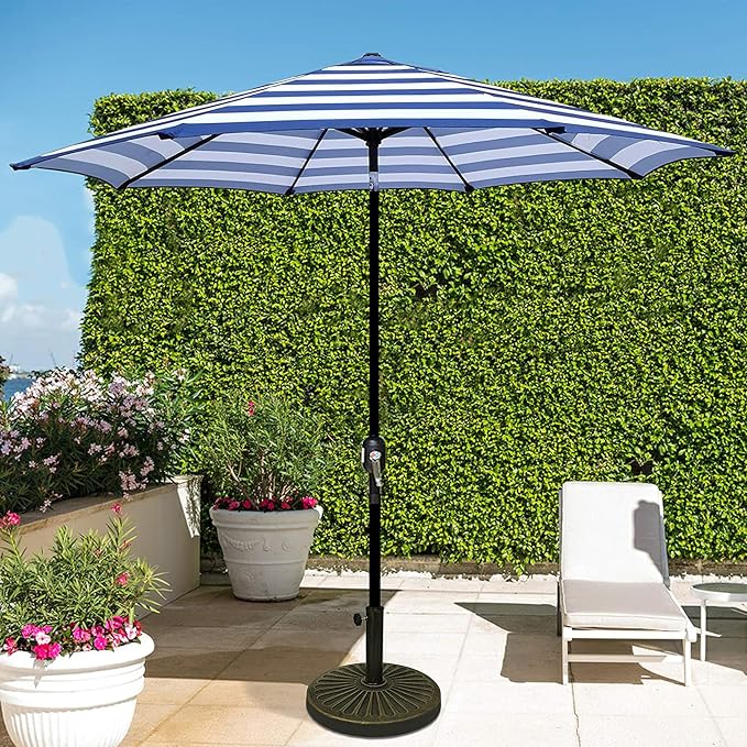 9' Outdoor Patio Umbrella, Outdoor Table Umbrella, Yard Umbrella, Market - Image 6