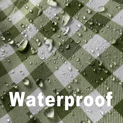 Classic Gingham Plaid Tablecloth Fabric - Rectangular 58x102 Inch Water Resistant Checked Table Cloth for Indoor/Outdoor Use - Table Cover for Kitchen, Picnics, Gardens, and Parties