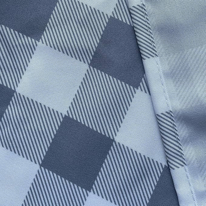 Waterproof Plaid Tablecloth Fabric - Square 58x58 Inch Classic Gingham Checker Table Cloth for Indoor/Outdoor Use - Buffalo Table Cover for Picnics, BBQs, and Parties