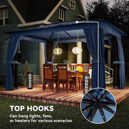 Outsunny 10' x 12' Outdoor Patio Gazebo - Image 8