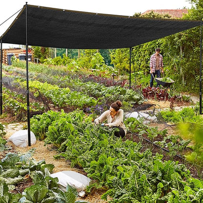 QLOFEI 18x30 FT Shade Cloth for Garden, 80-90% Sunblock Shade Neting Cover with Grommets, Sun Screens for Patio Plants Greenhouse, Shade Sails for Kennel Chicken Coop Pergola Outdoor